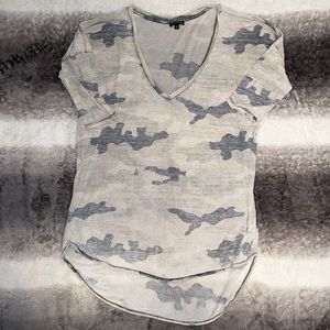 Express Camo Quarter Sleeve Top